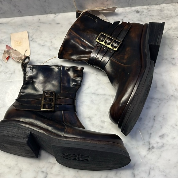Rare Free People x A.S. 98 Crossroads Moto Boots Size 39 or 9 NWT - Picture 4 of 13